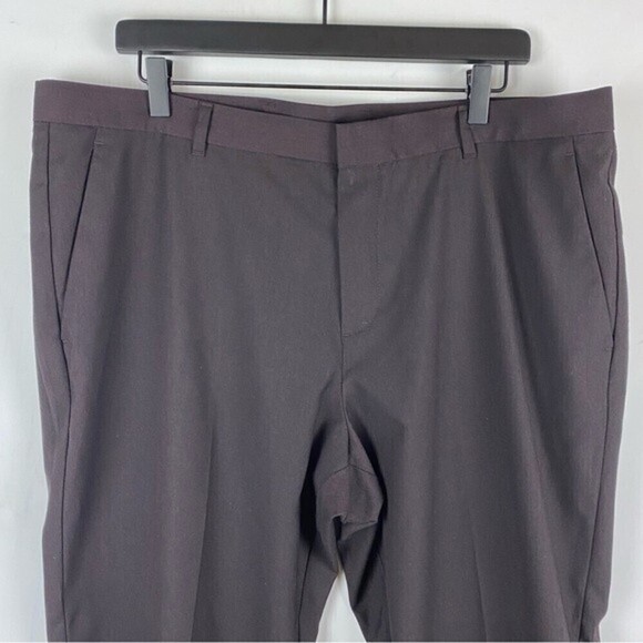 Perry Ellis Dress Pants Mens Size 38X30 Dark Purple Pockets Slim Fit - Picture 3 of 7